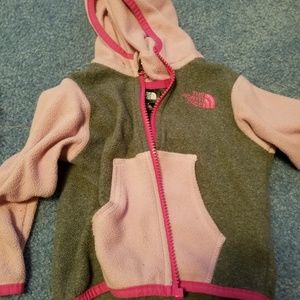 North face baby girl fleece coat